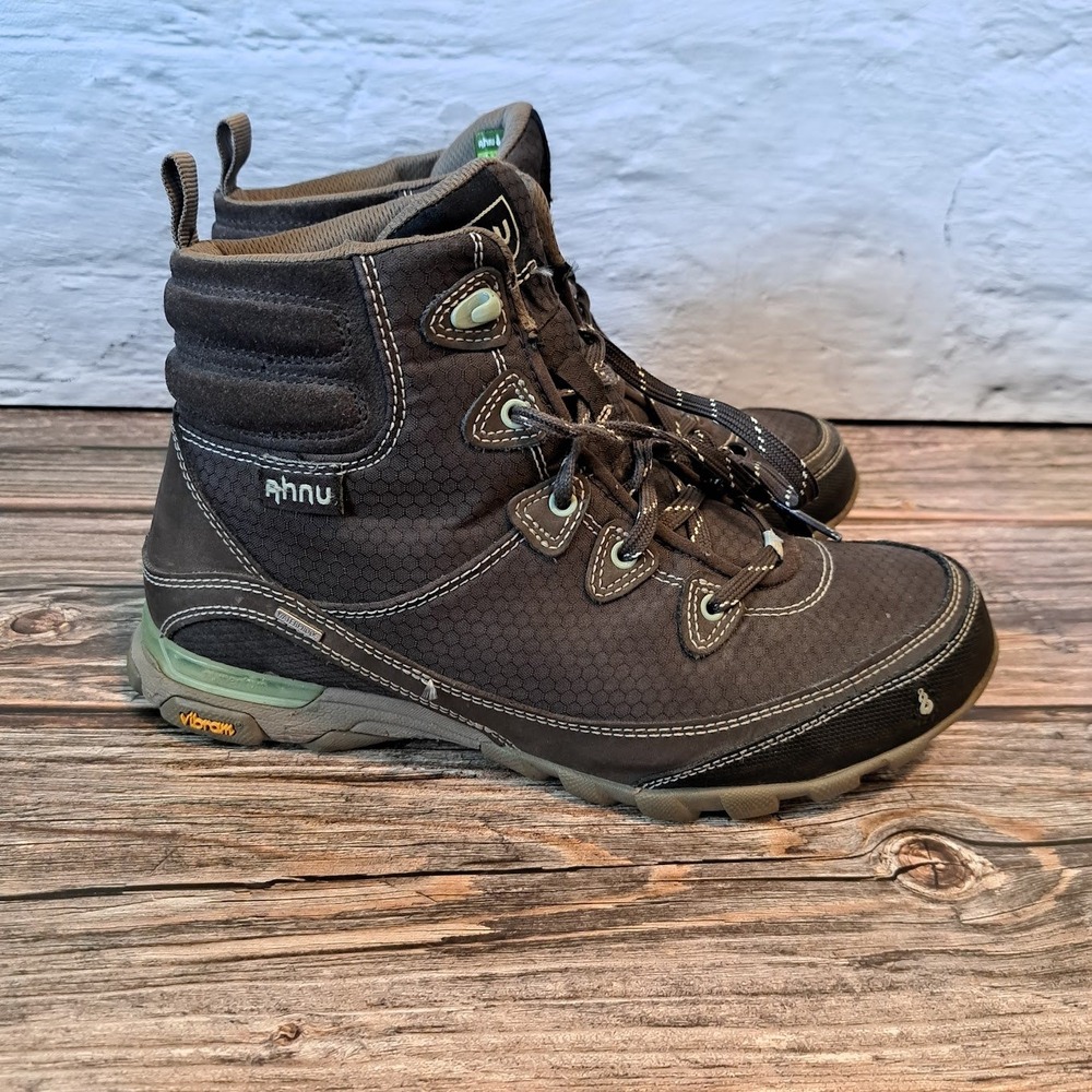 Ahnu Montara Waterproof Hiking Boots Brown Vibram Womens 9 AF2422MLC